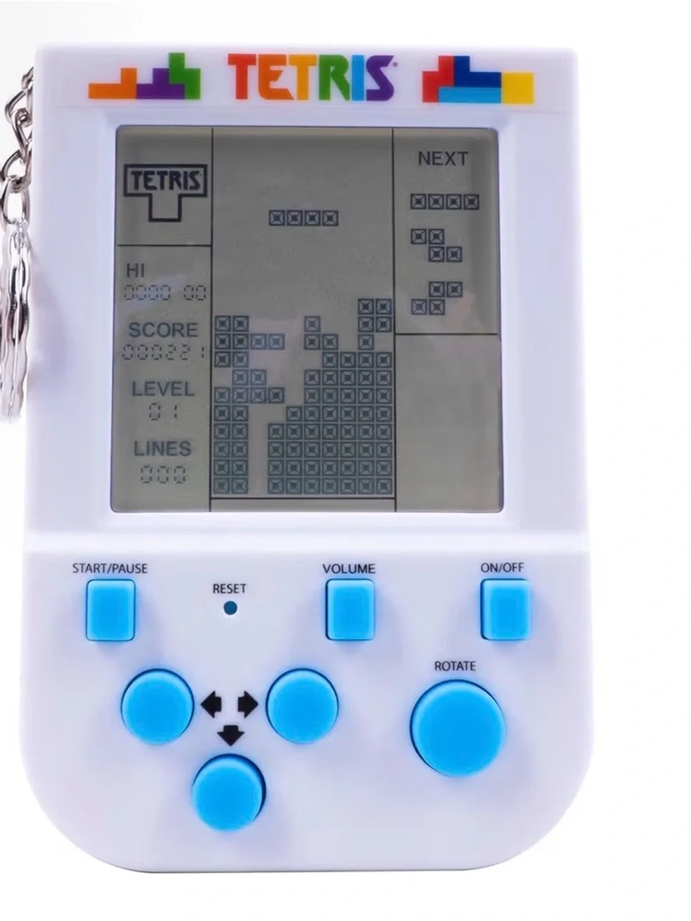 Fizz Creations Tetris Keyring Arcade Handheld Electronic Game Original Sounds
